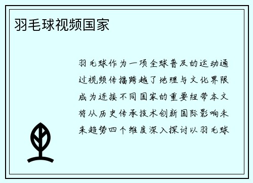 羽毛球视频国家
